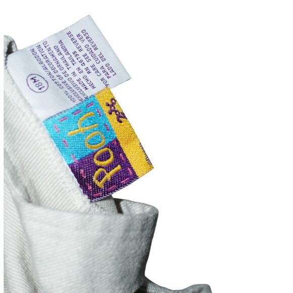 Vintage Disney Winnie the Pooh Embroidered Shortalls Romper 18M Baby - Picture 8 of 8